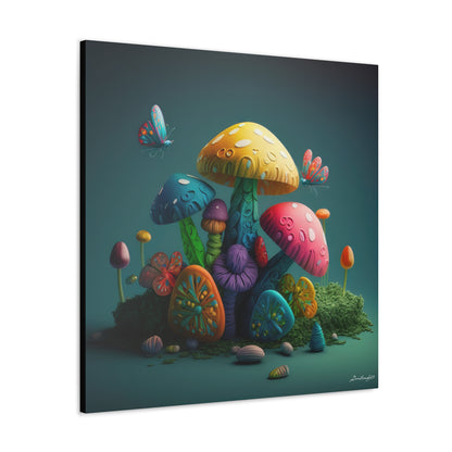 Beautiful Mushroom Luminating Colorful Bliss 4 Canvas Gallery Wraps