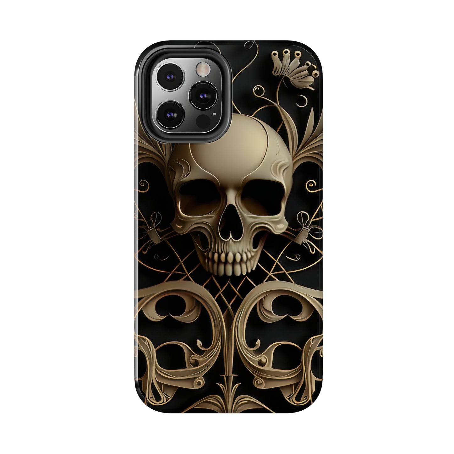 Metallic Chrome Skulls and classic Designed 1 Tough Phone Cases