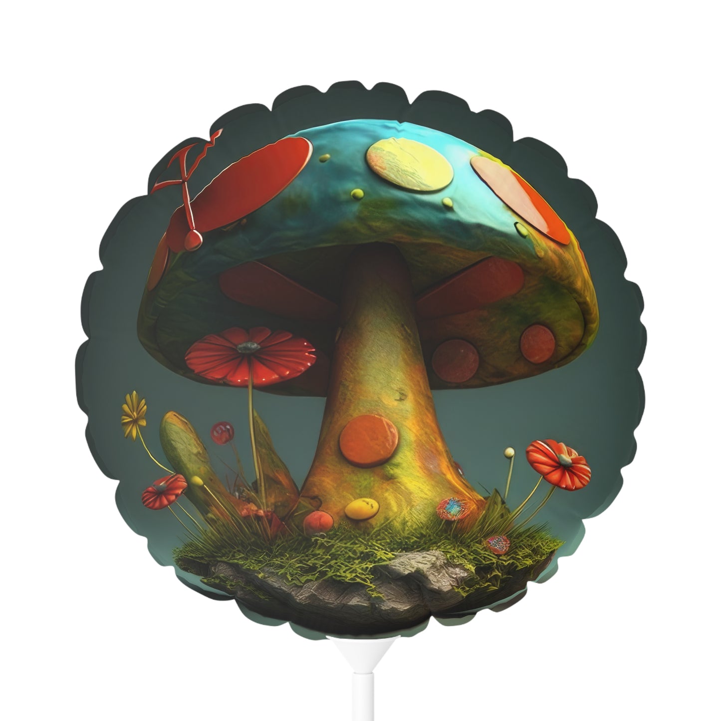 Hippie Mushroom Color Candy Style Design Style 3 Balloon (Round and Heart-shaped), 11"