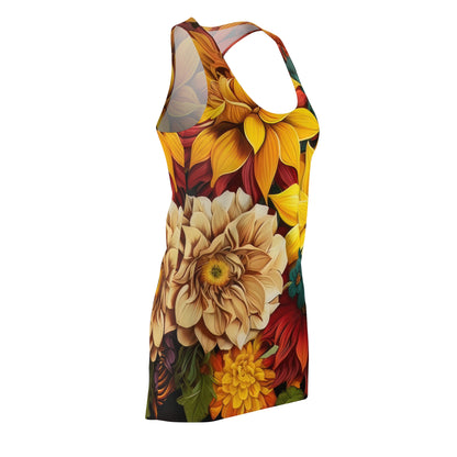 Bold And Beautiful Designed flowers Style Six Women's Cut & Sew Racerback Dress (AOP)