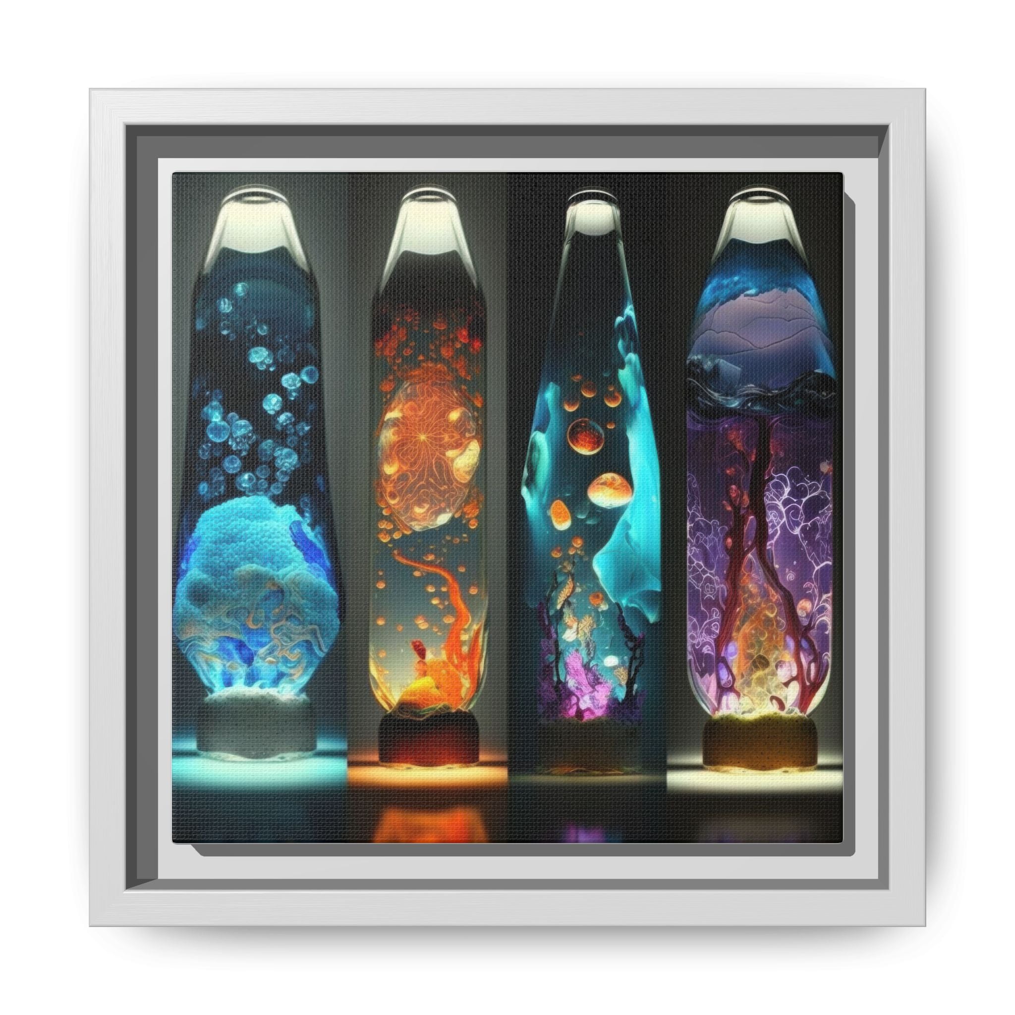 Elemental Currents, Art Print — Colorful Modern Wall Canvas