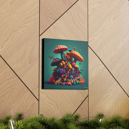 Beautiful Mushroom Luminating Colorful Bliss7 Canvas Gallery Wraps