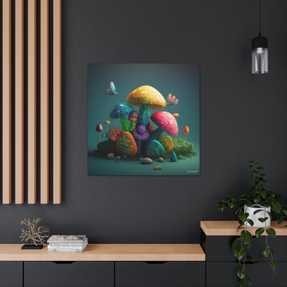 Beautiful Mushroom Luminating Colorful Bliss 4 Canvas Gallery Wraps