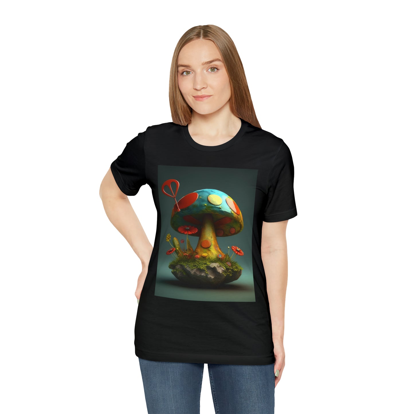 Hippie Mushroom Color Candy Style Design Style 4 Unisex Jersey Short Sleeve Tee