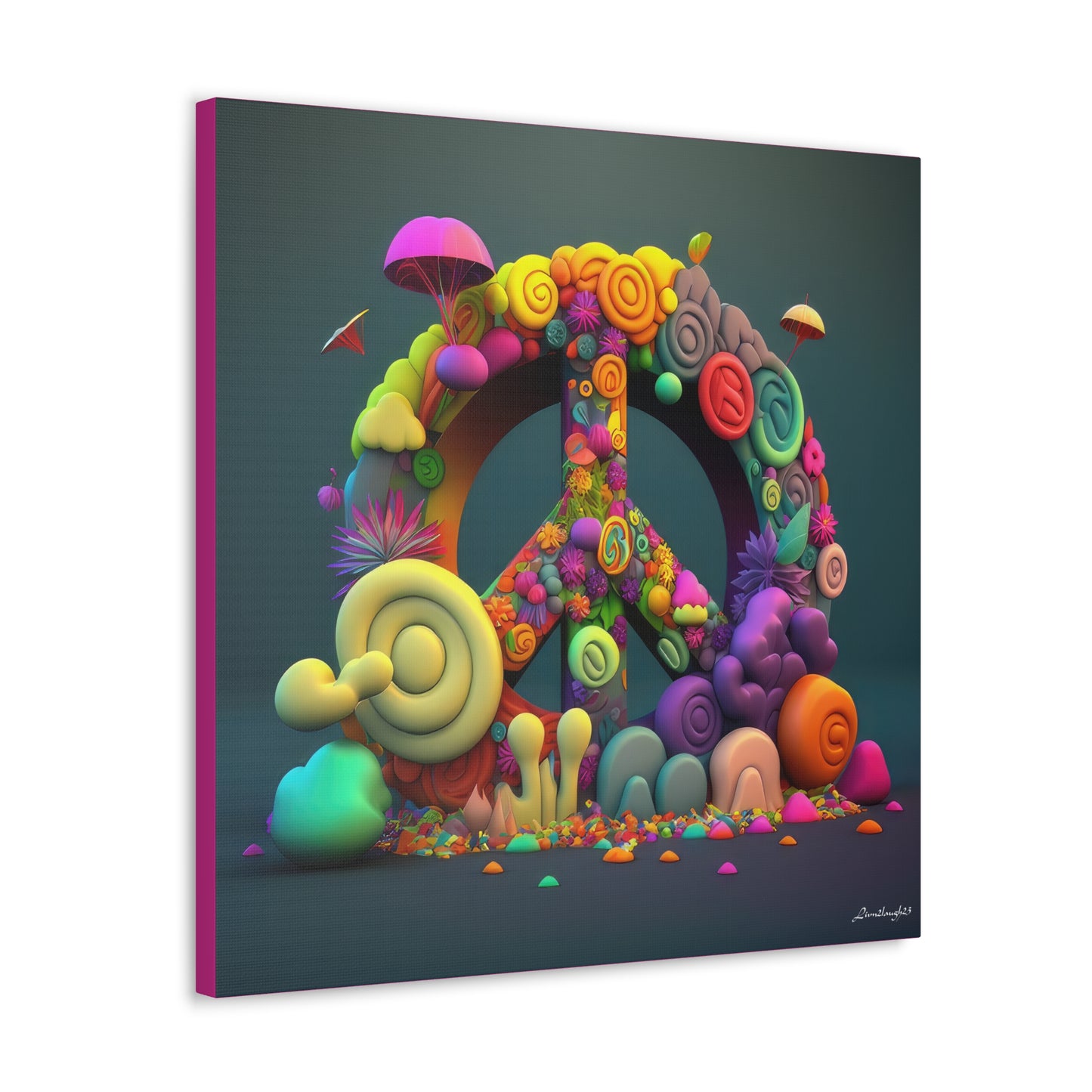 Fantastic Gummie Hippie Peace Sign Canvas Gallery Wraps