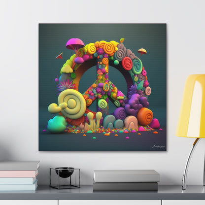 Fantastic Gummie Hippie Peace Sign Canvas Gallery Wraps