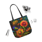 Bold And Beautiful Flowers Style One Polyester Canvas Tote Bag (AOP)