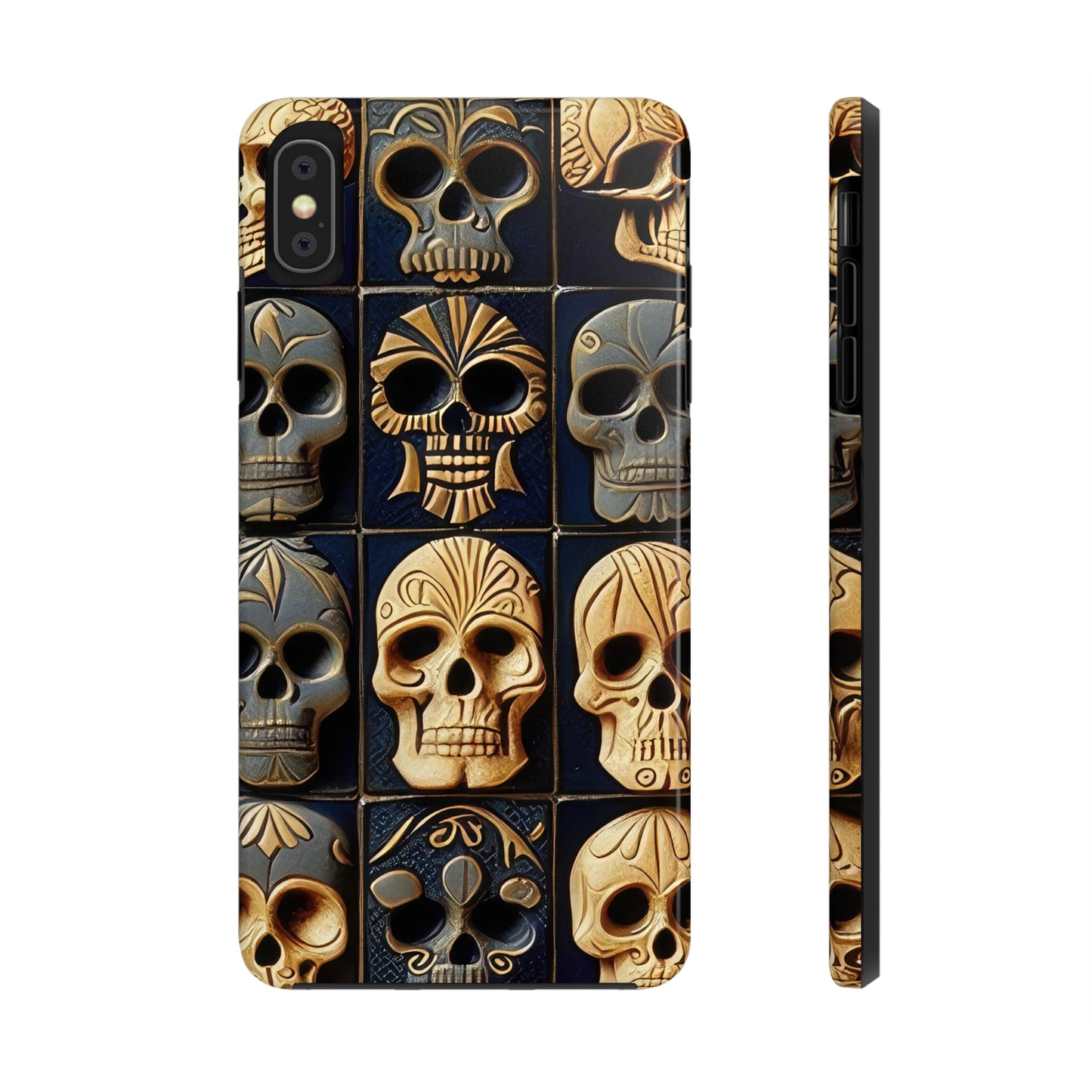 Metallic Chrome Skulls and classic Designed 17 Tough Phone Cases