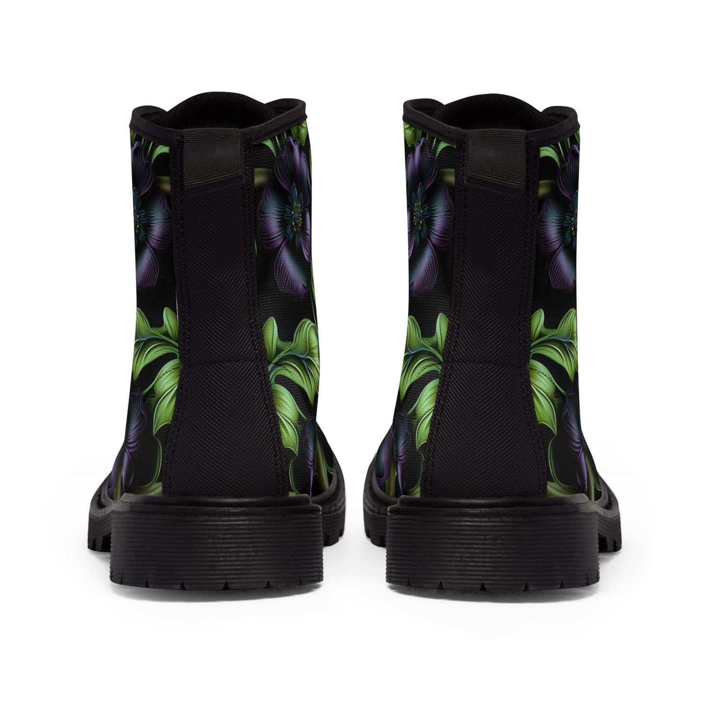 Bold And Beautiful Colorful Flowers Style Three Women's Canvas Boots