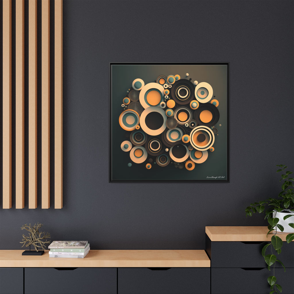 Concentric Harmony, Art Print — Colorful Modern Wall Canvas