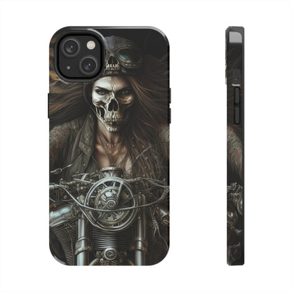 Skull Motorcycle Rider, Ready to Tear Up Road On Beautiful Bike 10 Tough Phone Cases