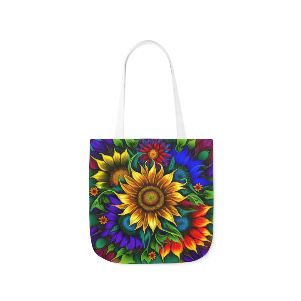 Bold And Beautiful Flowers Style Four Polyester Canvas Tote Bag (AOP)