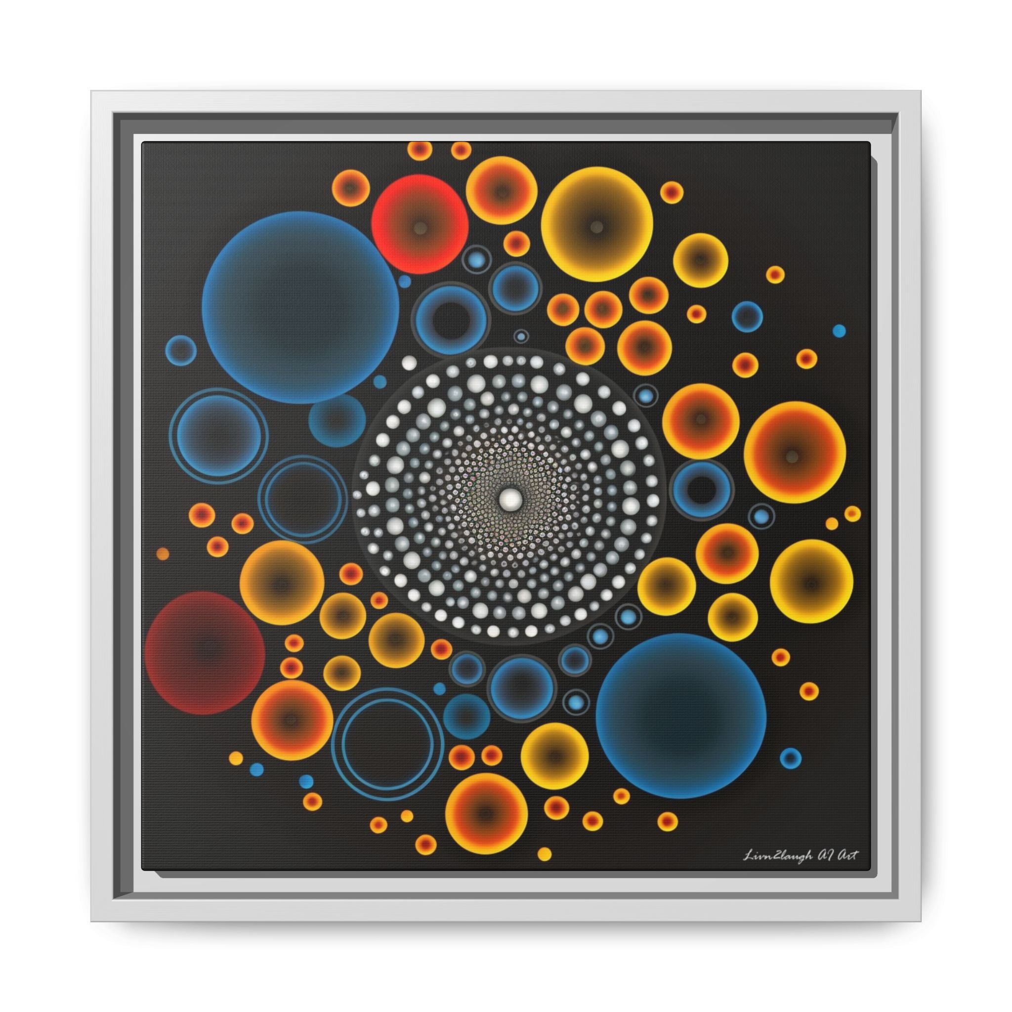 Harmonic Orbits, Matte Canvas, Framed (Multi-color)