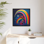 Home Beneath the Rainbow, Art Print — Colorful Modern Wall Canvas