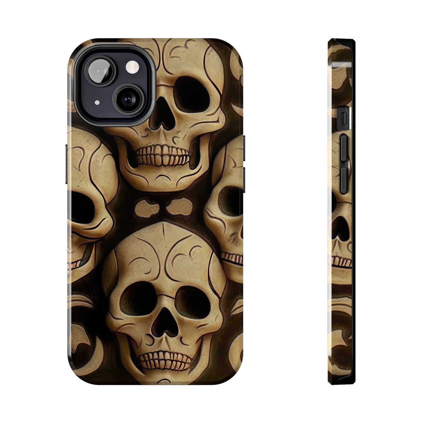 Metallic Chrome Skulls and classic Designed 19 Tough Phone Cases