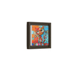 "Whimsical Mosaic Cat", Framed Mosaic Cat Art Print — Colorful Modern Wall Canvas