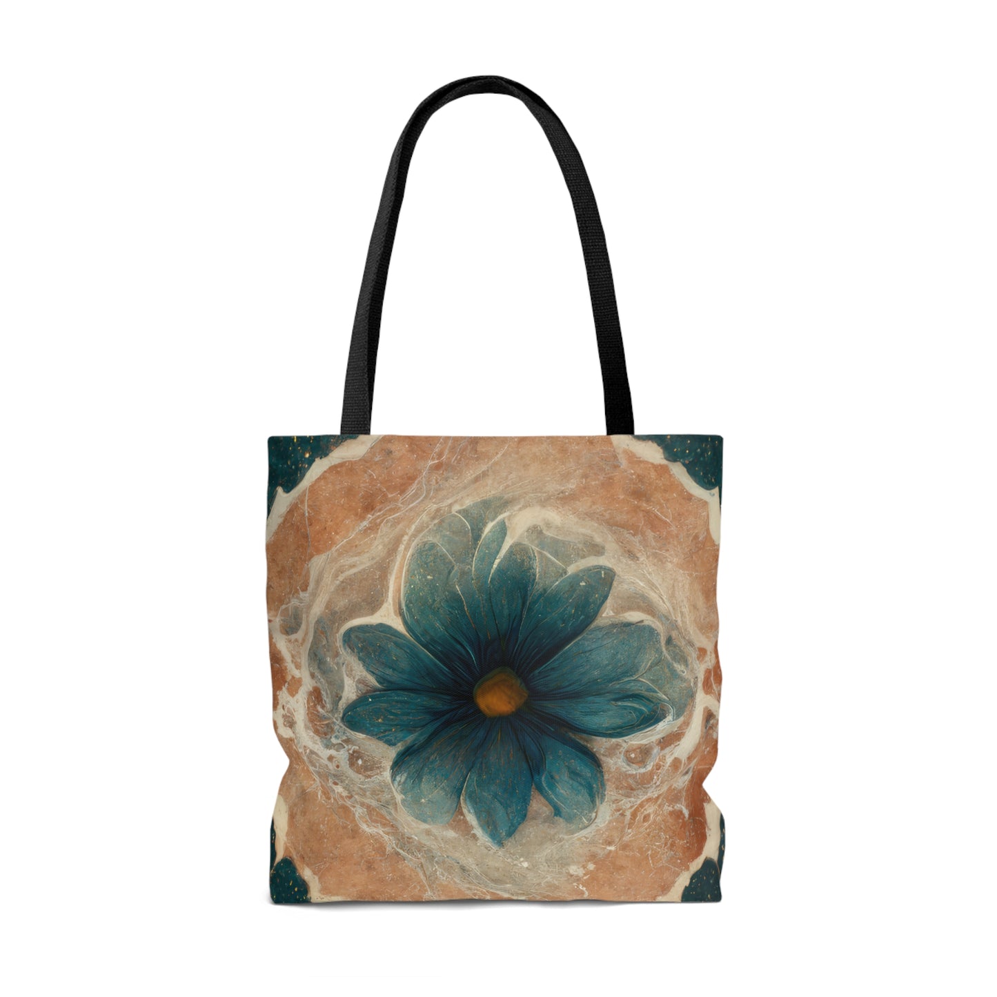 Bold And Beautiful White, Grey And Blue Floral Style 2 Tote Bag (AOP)