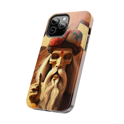 Wise Man In Dessert With Beard And Peace Sign Tough Phone Cases