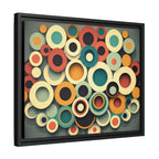 Gathered Circles, Matte Canvas, Framed (Multi-color)