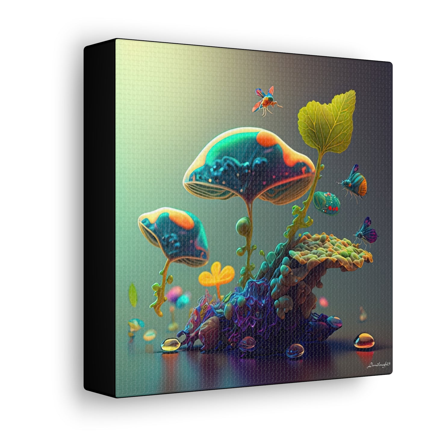 Beautiful Mushroom Luminating Colorful Bliss 6 Canvas Gallery Wraps