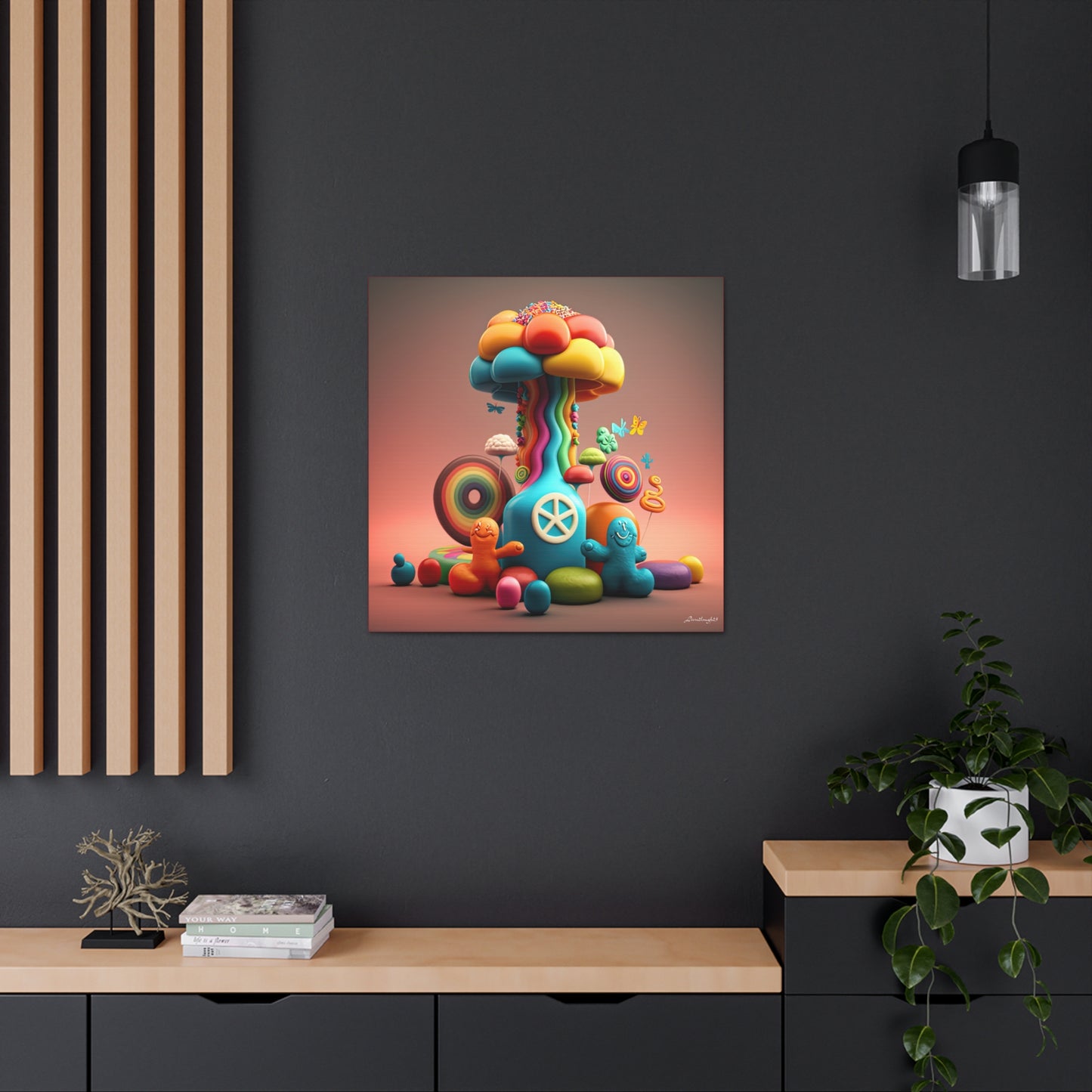 Gummy-Candy Style Mushroom Fun Bliss Canvas Gallery Wraps