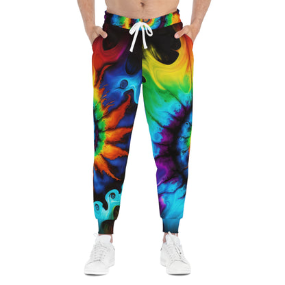 Bold And Beautiful Tie Dye Style One Athletic Joggers (AOP)