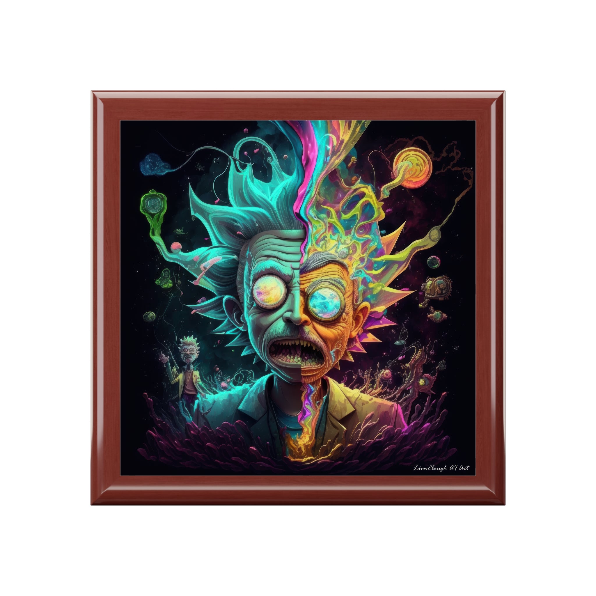 Cosmic Duality: A Journey Through Dimensions, Jewelry- Stash- Collection Box