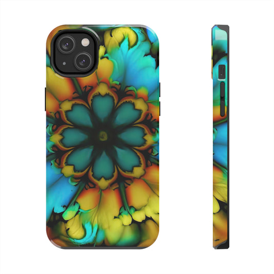 Bold And Beautiful Tie Dye B 3 Blue Yellow Tough Phone Cases