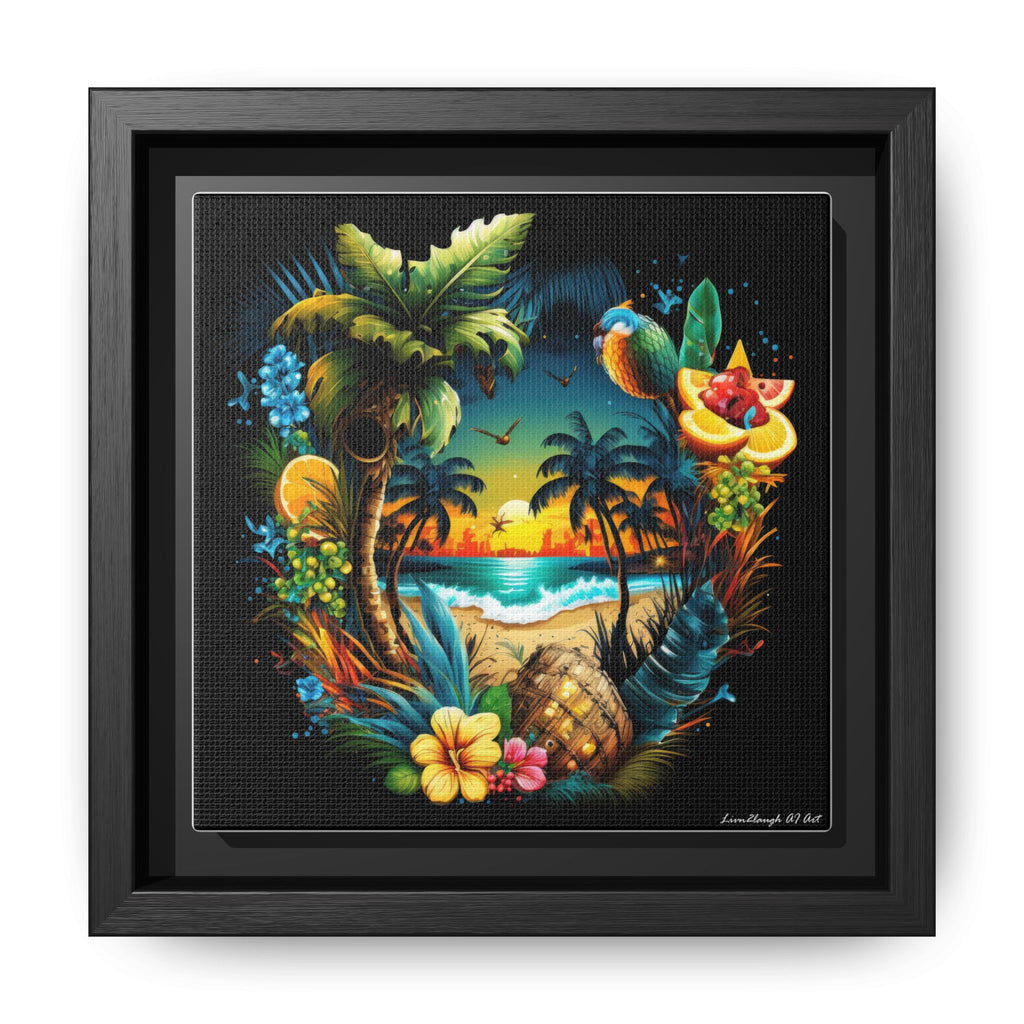 Island Rhythm at Dusk, Art Print — Colorful Modern Wall Canvas