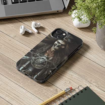 Skull Motorcycle Rider, Ready to Tear Up Road On Beautiful Bike 10 Tough Phone Cases