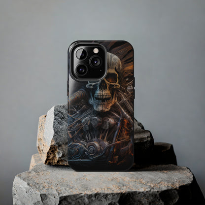 Skull Motorcycle Rider, Ready to Tear Up Road On Beautiful Bike 8 Tough Phone Cases