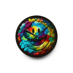 Happy Tie Dye Face Style 4 Wall Clock