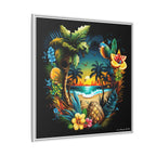 Island Rhythm at Dusk, Art Print — Colorful Modern Wall Canvas