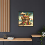 Tiki Dreams by the Shore, Art Print — Colorful Modern Wall Canvas