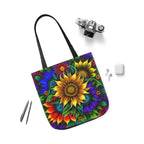 Bold And Beautiful Flowers Style Four Polyester Canvas Tote Bag (AOP)