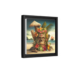 Tiki Dreams by the Shore, Art Print — Colorful Modern Wall Canvas