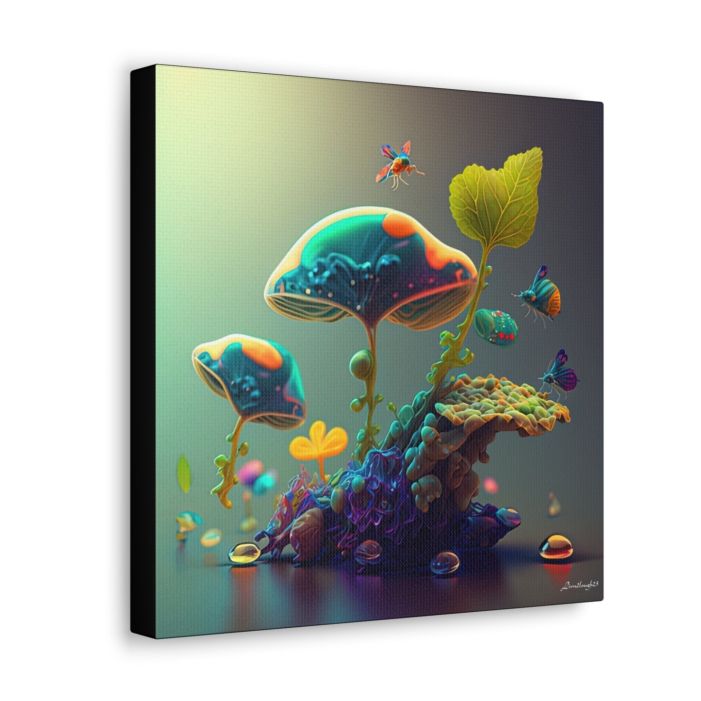 Beautiful Mushroom Luminating Colorful Bliss 6 Canvas Gallery Wraps