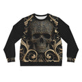 Metallic Chrome Skull and classic Designed Background Style 3 Lightweight Sweatshirt (AOP)