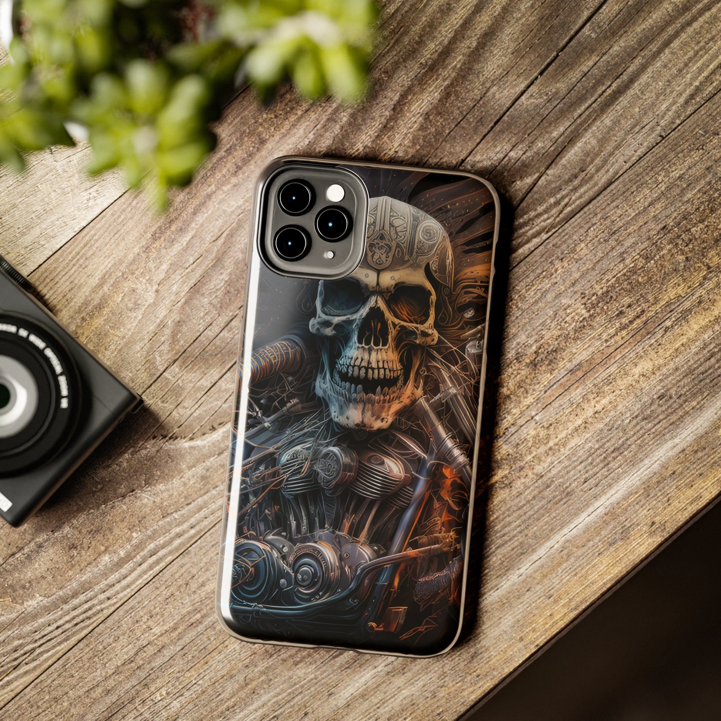 Skull Motorcycle Rider, Ready to Tear Up Road On Beautiful Bike 8 Tough Phone Cases