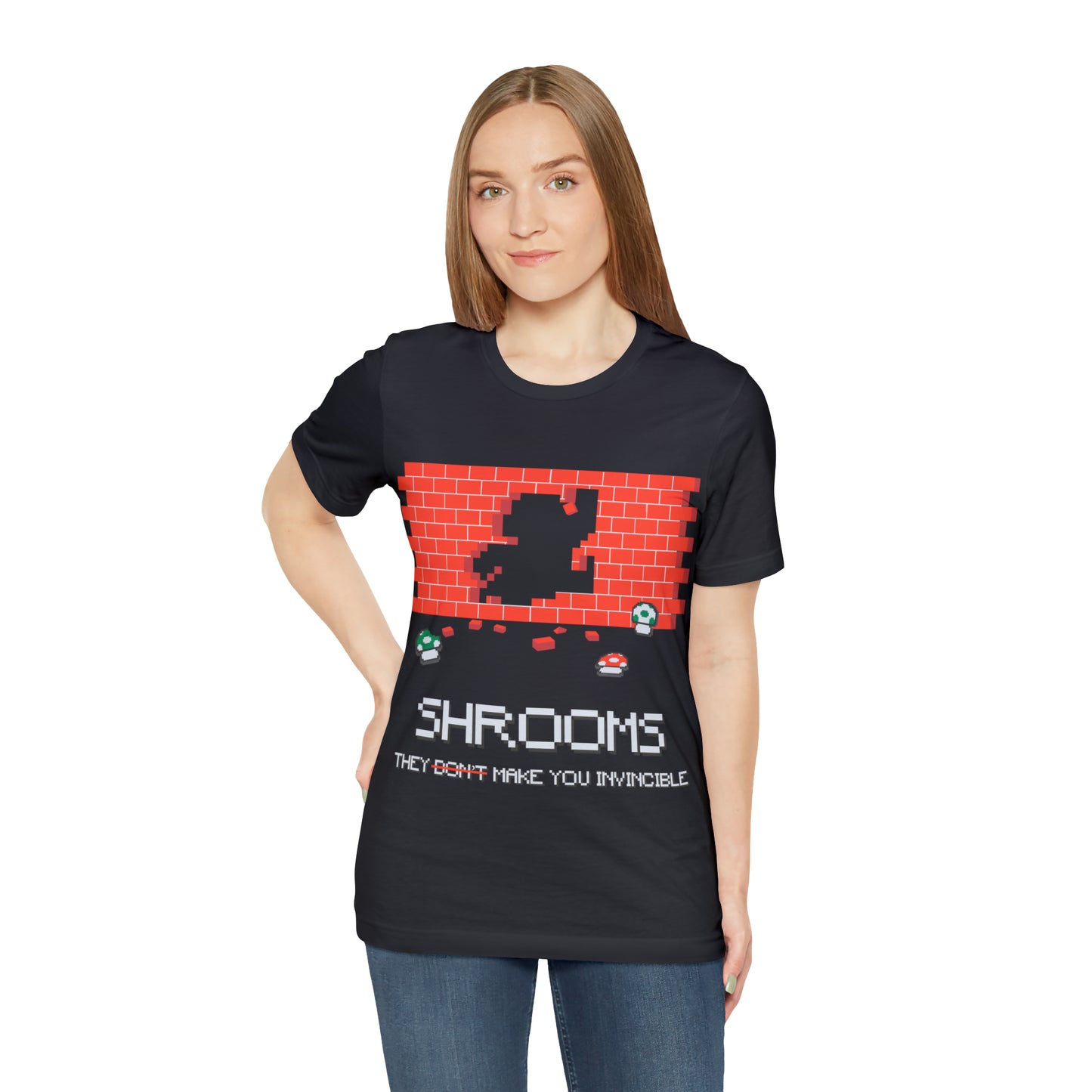 Shrooms, They Make You Invincible, Unisex Jersey Short Sleeve Tee