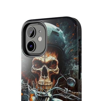 Skull Motorcycle Rider, Ready to Tear Up Road On Beautiful Bike 9 Tough Phone Cases