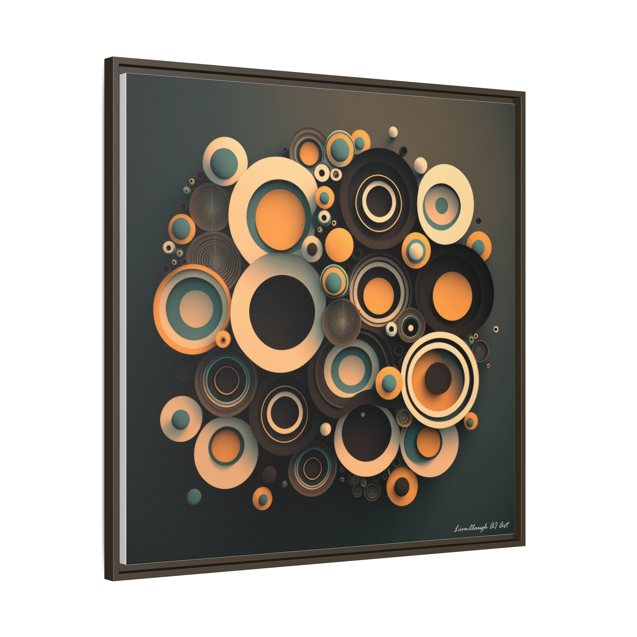 Concentric Harmony, Art Print — Colorful Modern Wall Canvas