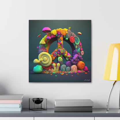 Fantastic Gummie Hippie Peace Sign Canvas Gallery Wraps