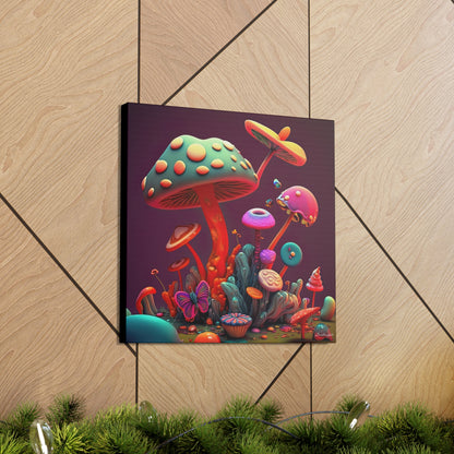 Beautiful Mushroom Luminating Colorful Bliss 2 Canvas Gallery Wraps