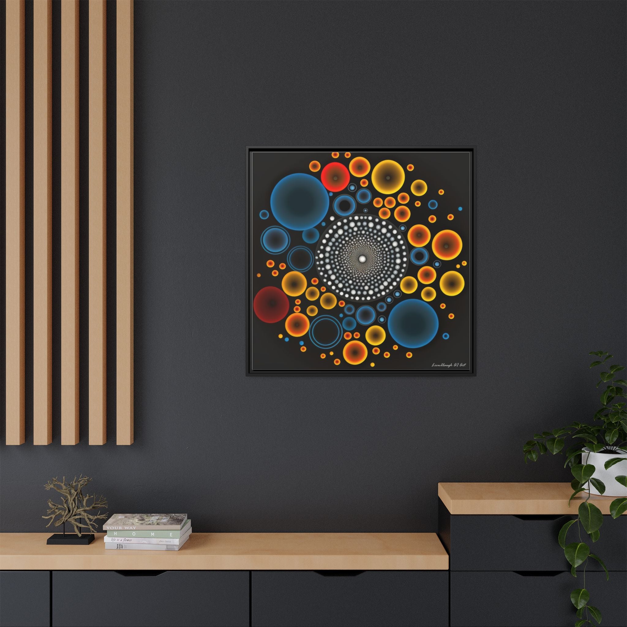 Gilded Tide, Art Print — Colorful Modern Wall Canvas