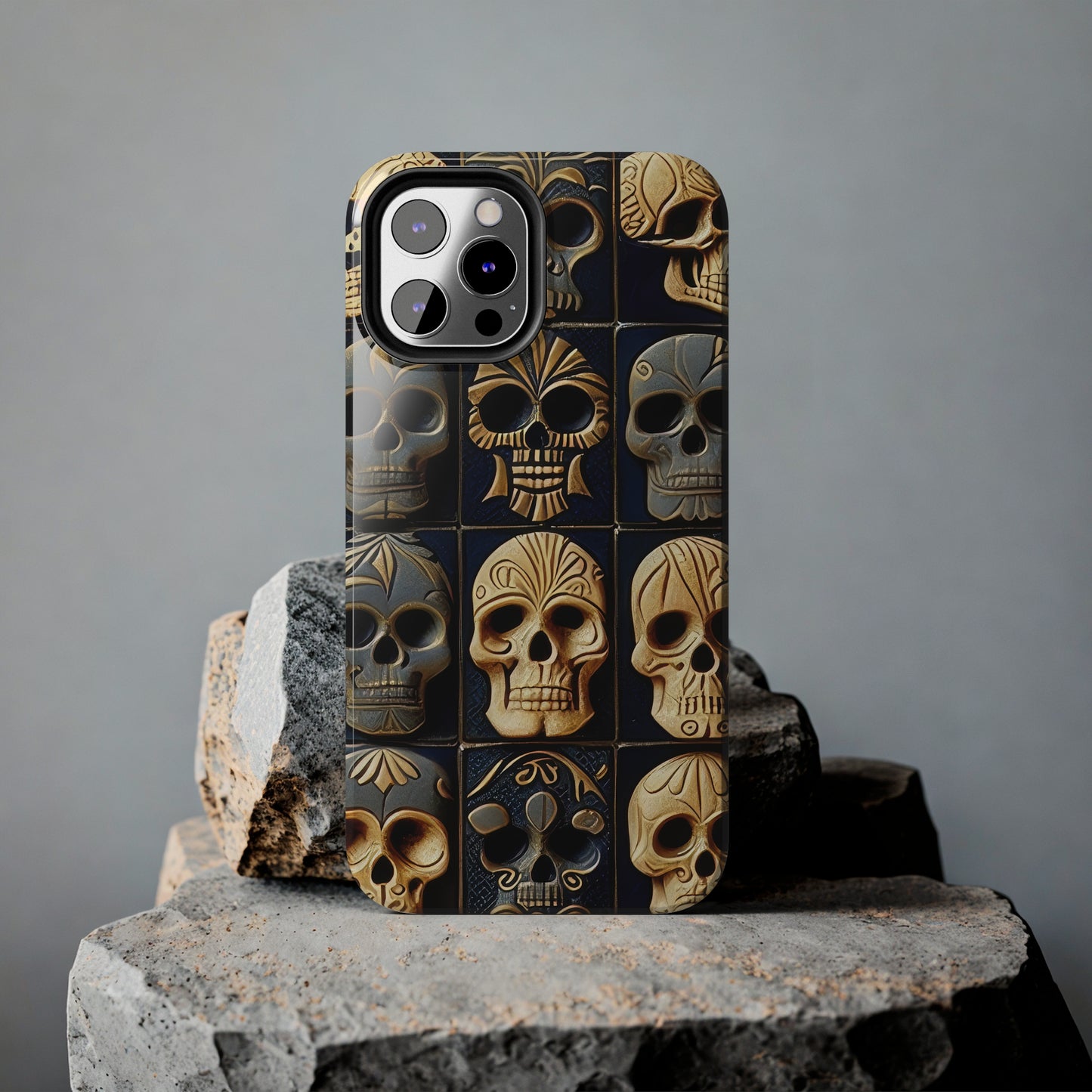 Metallic Chrome Skulls and classic Designed 17 Tough Phone Cases