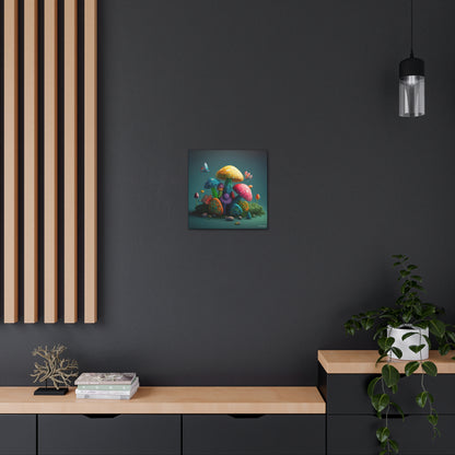 Beautiful Mushroom Luminating Colorful Bliss 4 Canvas Gallery Wraps