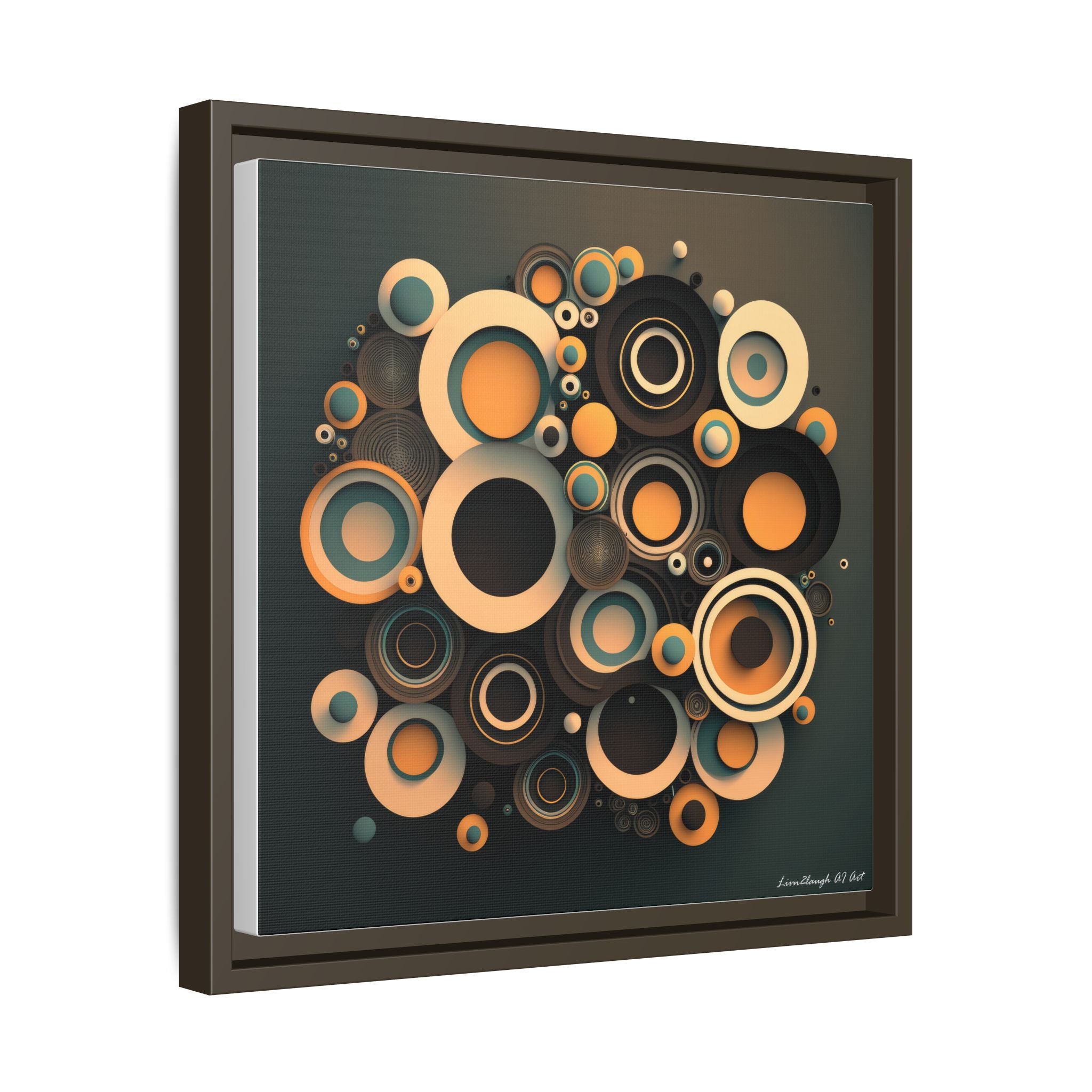 Concentric Harmony, Art Print — Colorful Modern Wall Canvas