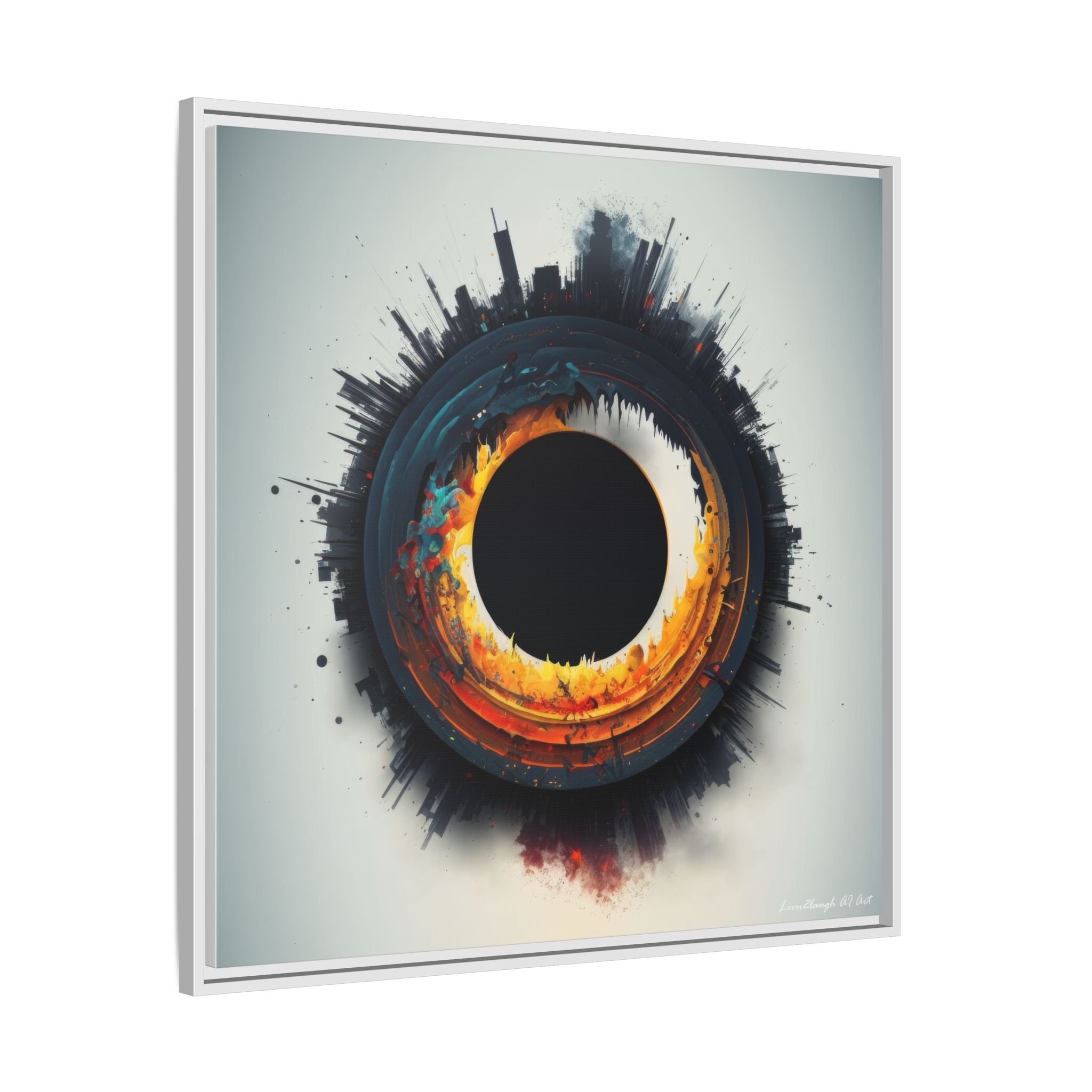 Eclipse of Industry, Art Print — Colorful Modern Wall Canvas