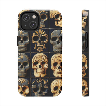 Metallic Chrome Skulls and classic Designed 17 Tough Phone Cases